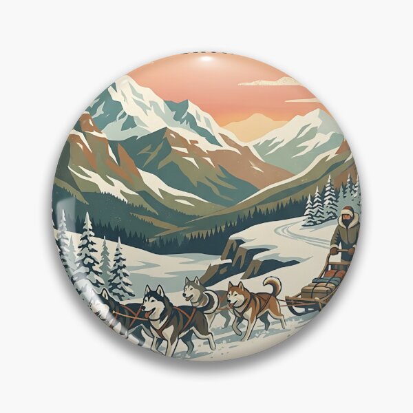 Item preview, Husky Sled Adventure - Vintage WPA National Park Pet Poster designed and sold by PictoVibe.