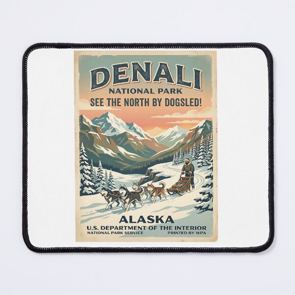 Item preview, Husky Sled Adventure - Vintage WPA National Park Pet Poster designed and sold by PictoVibe.