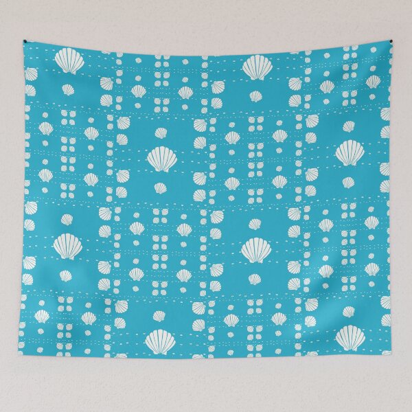 Item preview, Square Shell Pattern on Blue designed and sold by jshuphotography.