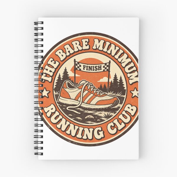 Item preview, The Bare Minimum Running Club Funny Retro Graphic designed and sold by BeYourOwnHero.