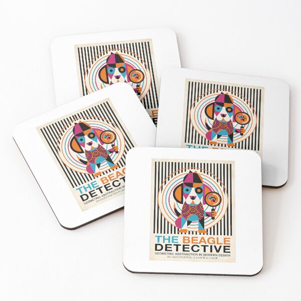 Item preview, Beagle Detective Noir - Mid Century Modern Pet Poster designed and sold by PictoVibe.