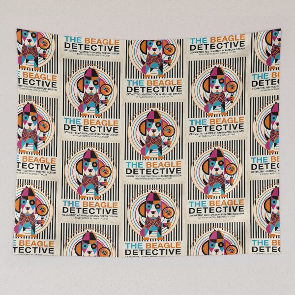 Item preview, Beagle Detective Noir - Mid Century Modern Pet Poster designed and sold by PictoVibe.