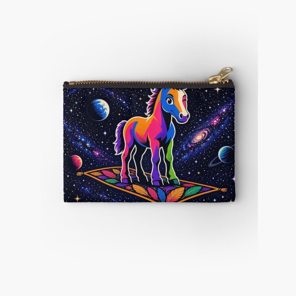 Item preview, Cosmic Rainbow Horse on Magic Carpet in Space - Tugy designed and sold by Breezes-of-Ida.
