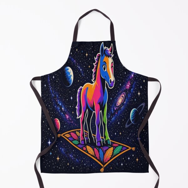 Item preview, Cosmic Rainbow Horse on Magic Carpet in Space - Tugy designed and sold by Breezes-of-Ida.