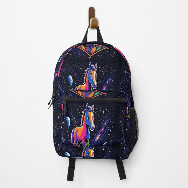 Item preview, Cosmic Rainbow Horse on Magic Carpet in Space - Tugy designed and sold by Breezes-of-Ida.
