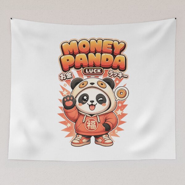 Item preview, Money Panda Luck Kawaii Mascot designed and sold by NullSpacePrints.