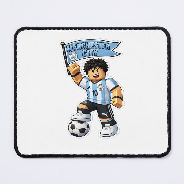 Item preview, Blocky Soccer Player Sky Blue Fan Art designed and sold by annaarthk.