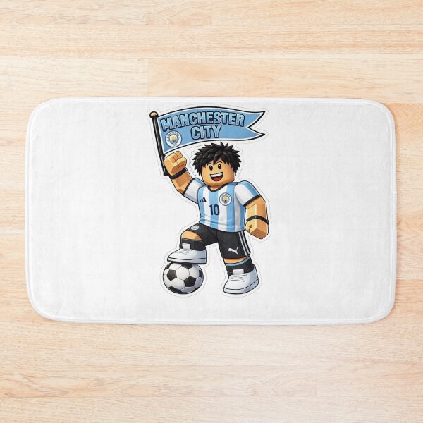 Item preview, Blocky Soccer Player Sky Blue Fan Art designed and sold by annaarthk.