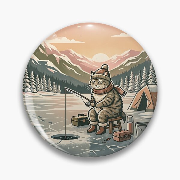 Artikelvorschau, Sibirische Katze, Eisfischer - Vintage-WPA-Nationalpark-Haustierposter entworfen und verkauft von PictoVibe.