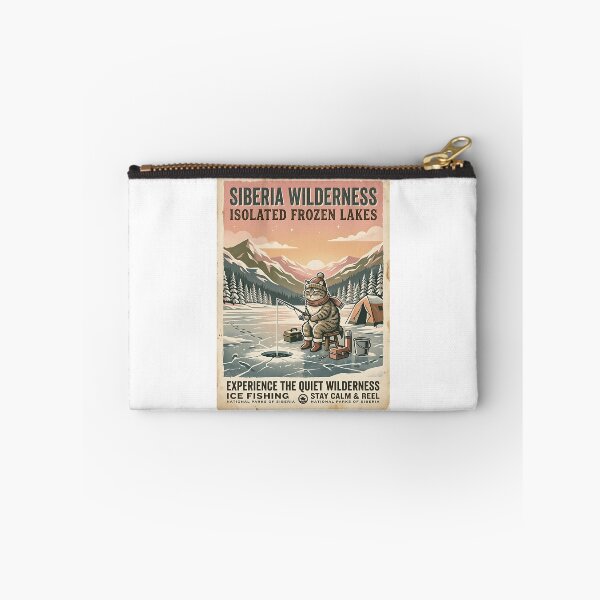 Item preview, Siberian Cat Ice Fisher - Vintage WPA National Park Pet Poster designed and sold by PictoVibe.
