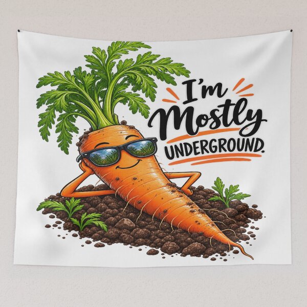 Item preview, I’m Mostly Underground – Funny Carrot Garden Design designed and sold by Julie Leisure Gardening.