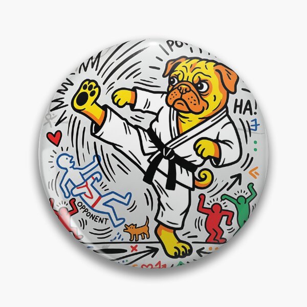 Item preview, Pug Karate Master - Pop Art Pet Design designed and sold by PictoVibe.