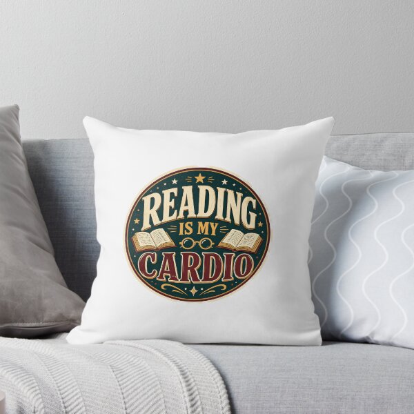Artikelvorschau, Lesen ist mein Cardio – Lustiger Aufkleber für Bücherliebhaber entworfen und verkauft von RedRubyBubble.