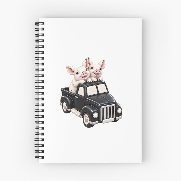 Item preview, Two Little Pigs on a Vintage Black Truck designed and sold by Kimberly Palmer.