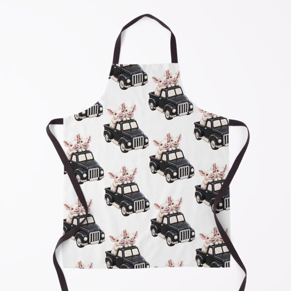 Item preview, Two Little Pigs on a Vintage Black Truck designed and sold by Kimberly Palmer.