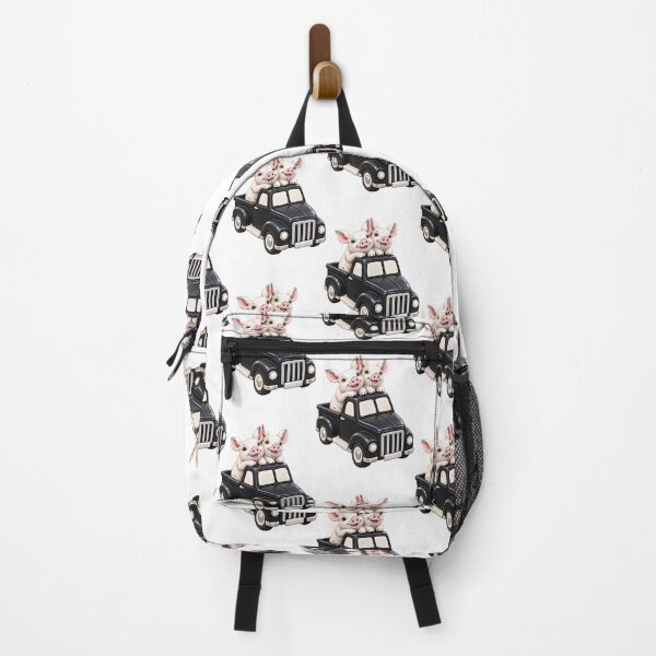 Item preview, Two Little Pigs on a Vintage Black Truck designed and sold by Kimberly Palmer.
