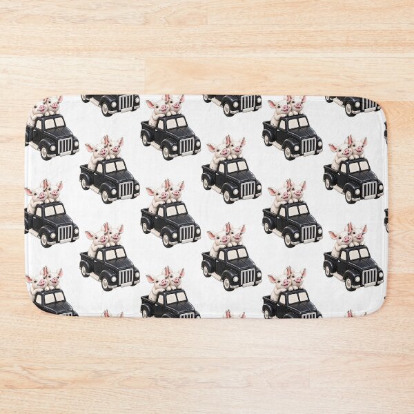 Item preview, Two Little Pigs on a Vintage Black Truck designed and sold by Kimberly Palmer.