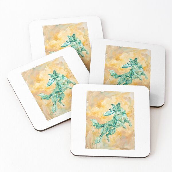 Item preview, Border Collie Frisbee Champion - Abstract Expressionist Pet Painting designed and sold by PictoVibe.