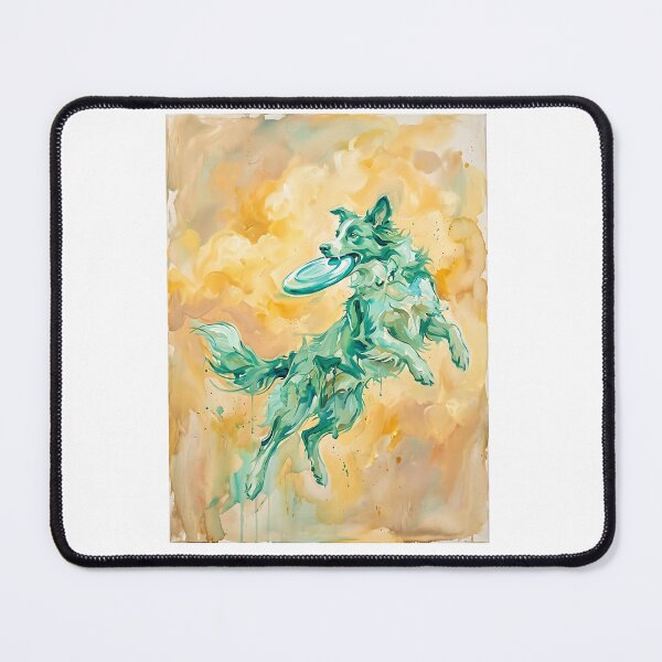 Item preview, Border Collie Frisbee Champion - Abstract Expressionist Pet Painting designed and sold by PictoVibe.