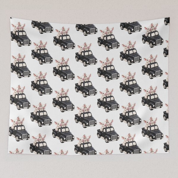Item preview, Two Little Pigs on a Vintage Black Truck designed and sold by Kimberly Palmer.
