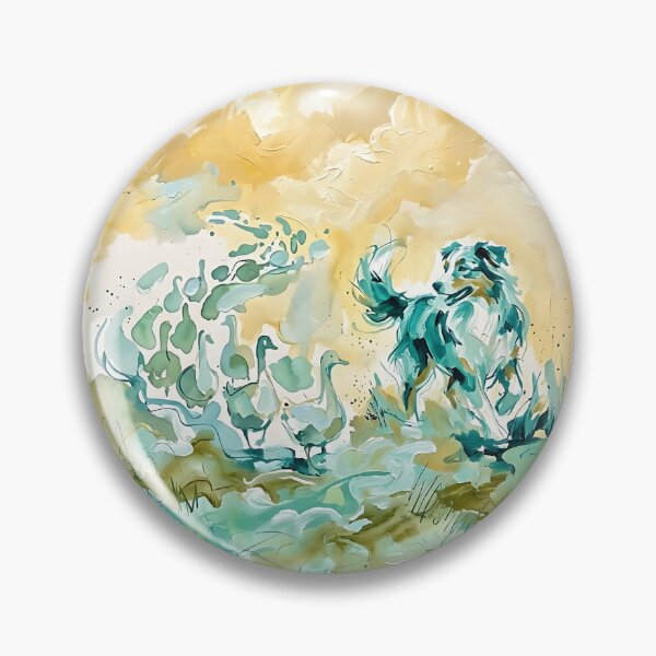 Item preview, Australian Shepherd Goose Herder - Abstract Expressionist Pet Painting designed and sold by PictoVibe.