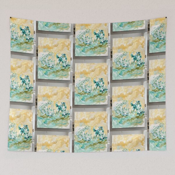Item preview, Australian Shepherd Goose Herder - Abstract Expressionist Pet Painting designed and sold by PictoVibe.