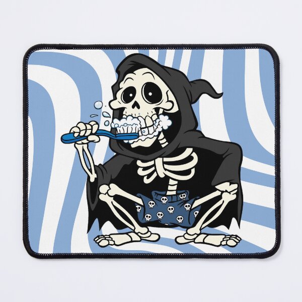 Item preview, Grim Reaper Brushing Teeth Funny Skeleton Graphic designed and sold by 13NINE.