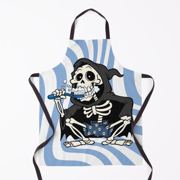 Item preview, Grim Reaper Brushing Teeth Funny Skeleton Graphic designed and sold by 13NINE.