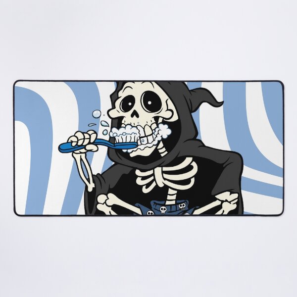 Item preview, Grim Reaper Brushing Teeth Funny Skeleton Graphic designed and sold by 13NINE.