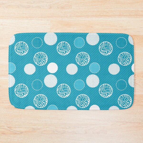Item preview, Abstract bright blue pattern in peas designed and sold by fuzzyfox.