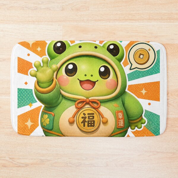 Item preview, Lucky Frog Charm Japanese Mascot designed and sold by NullSpacePrints.