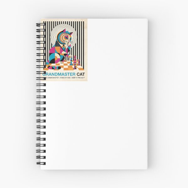 Item preview, Russian Cat Chess Grandmaster - Mid Century Modern Pet Poster designed and sold by PictoVibe.
