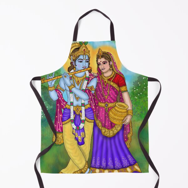 Item preview, Radha Krishna Digital Drawing | Divine Hindu Couple Spiritual Artwork designed and sold by Harshit_Digital_Arts.