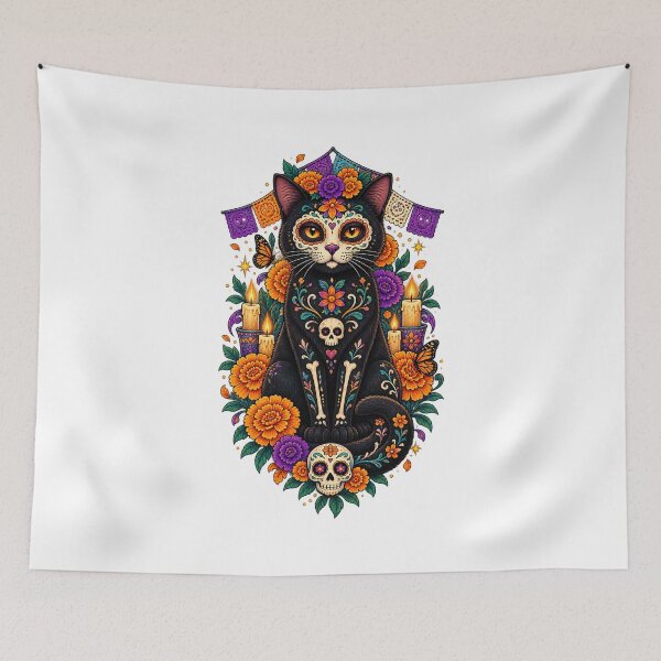 Item preview, Día de los Muertos Pet Memorial Floral Animal Art designed and sold by AMICO77.