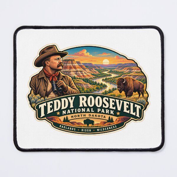 Item preview, Theodore Roosevelt National Park North Dakota Vintage Badlands Bison Badge designed and sold by LittleArij.