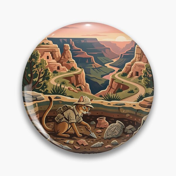 Item preview, Abyssinian Cat Archaeologist - Vintage WPA National Park Pet Poster designed and sold by PictoVibe.