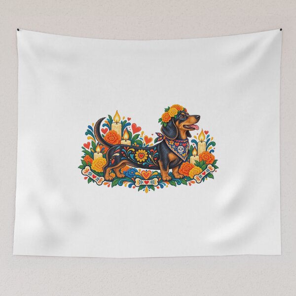 Item preview, Día de los Muertos Pet Memorial Floral Animal Art designed and sold by AMICO77.