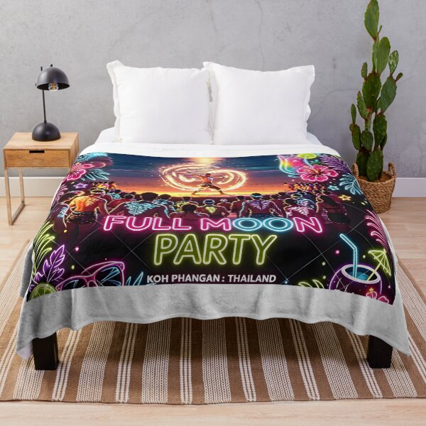 Item preview, Full Moon Party – Koh Phangan Thailand | Neon Tropical Beach Festival designed and sold by Spirit of Siam.