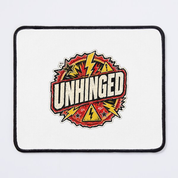 Item preview, Unhinged Sticker designed and sold by RedRubyBubble.