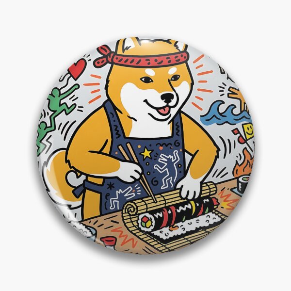 Item preview, Shiba Inu Sushi Chef - Pop Art Pet Design designed and sold by PictoVibe.