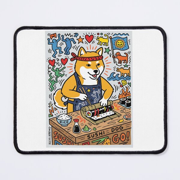 Item preview, Shiba Inu Sushi Chef - Pop Art Pet Design designed and sold by PictoVibe.