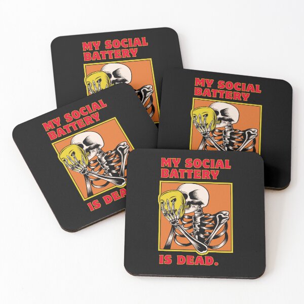 Item preview, Funny Introvert Shirt Skeleton Social Battery Is Dead Spooky Halloween Gift designed and sold by E20STUDIO.