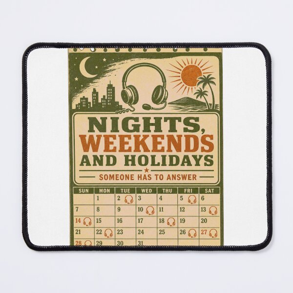 Item preview, Nights Weekends And Holidays Dispatcher Calendar designed and sold by BoosterShop.