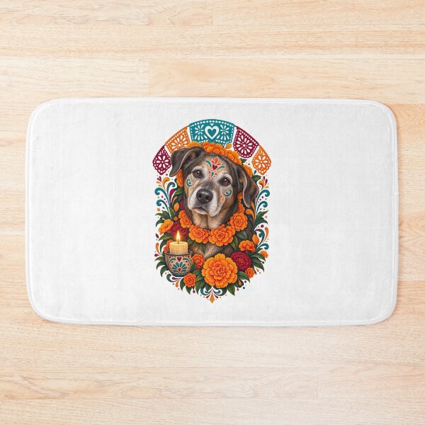 Item preview, Día de los Muertos Pet Memorial Floral Animal Art designed and sold by AMICO77.