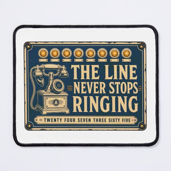 Item preview, The Line Never Stops Ringing Dispatcher Plaque designed and sold by BoosterShop.