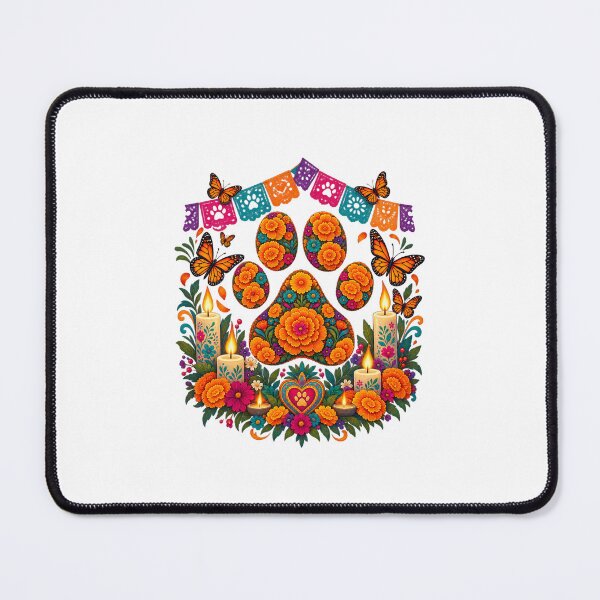Item preview, Día de los Muertos Pet Memorial Floral Animal Art designed and sold by AMICO77.