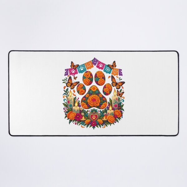 Item preview, Día de los Muertos Pet Memorial Floral Animal Art designed and sold by AMICO77.