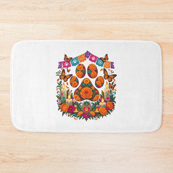 Item preview, Día de los Muertos Pet Memorial Floral Animal Art designed and sold by AMICO77.