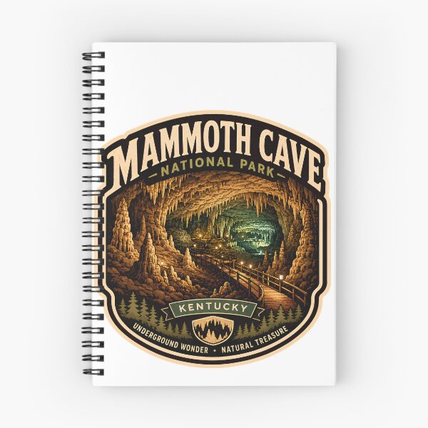 Item preview, Mammoth Cave National Park Kentucky Vintage Underground Cavern Hiking Badge designed and sold by LittleArij.