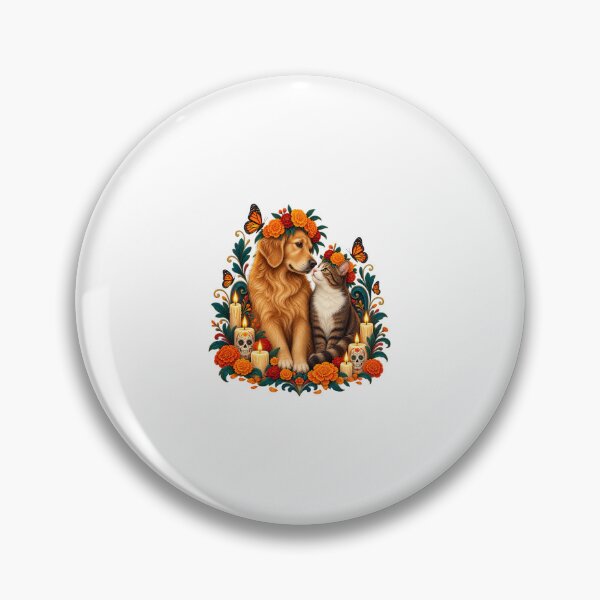 Item preview, Día de los Muertos Pet Memorial Floral Animal Art designed and sold by AMICO77.